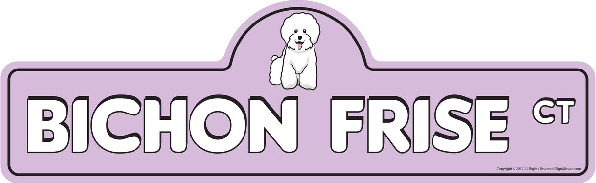 Bichon Frise Street Sign