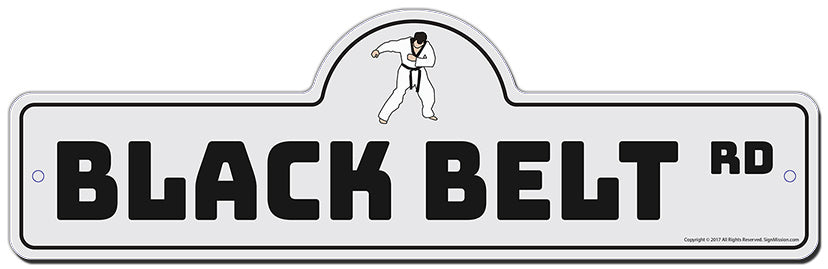 Black Belt Street Sign
