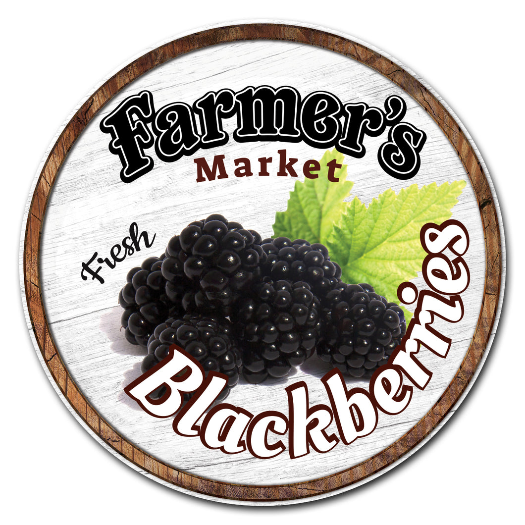 Farmer's Market Blackberries Circle