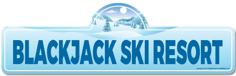 Blackjack Ski Resort Street Sign