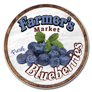 Farmer's Market Blueberries Circle
