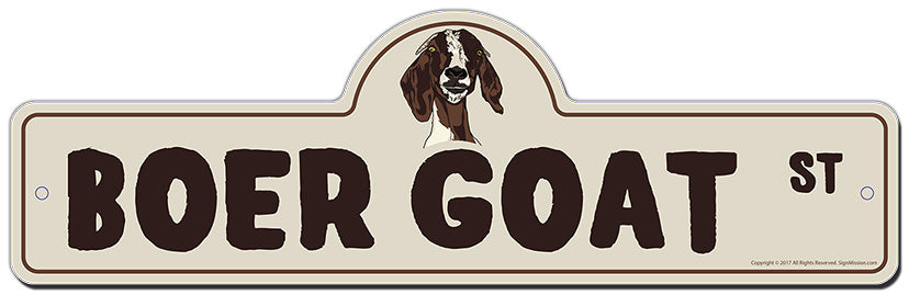 Boer Goat Street Sign