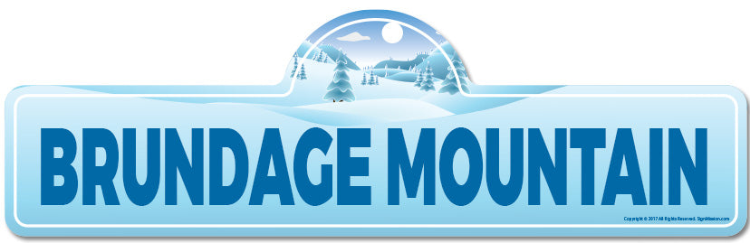 Brundage Mountain Street Sign