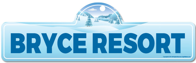 Bryce Resort Street Sign
