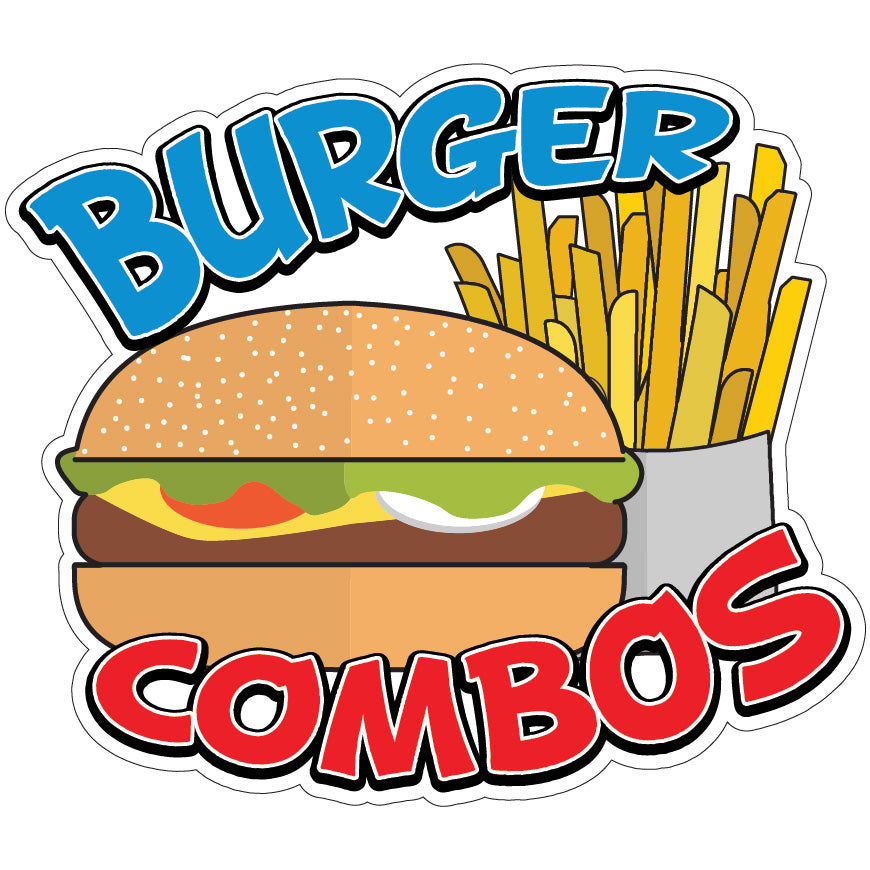 Burger Combos Die-Cut Decal