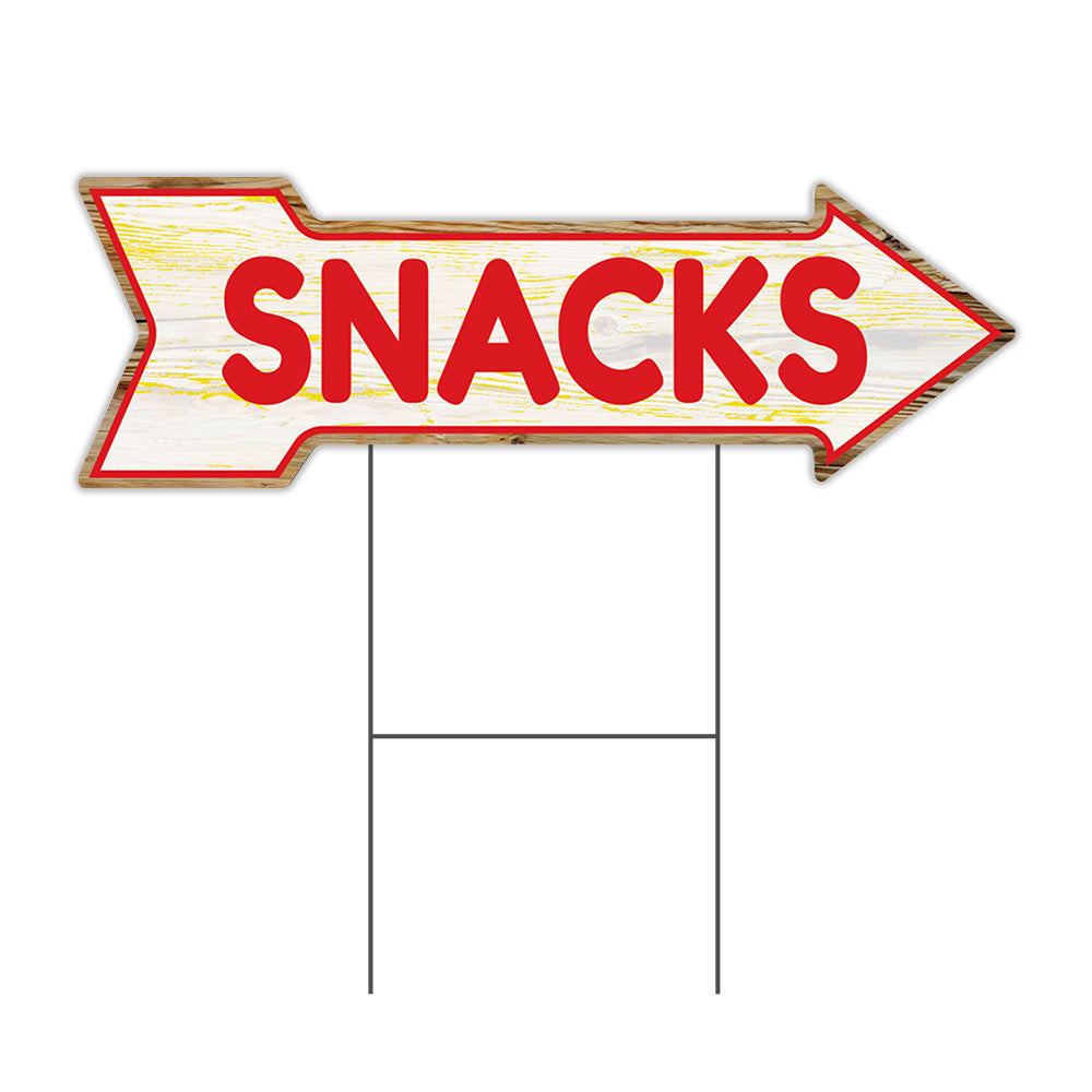 Snacks Arrow Sign