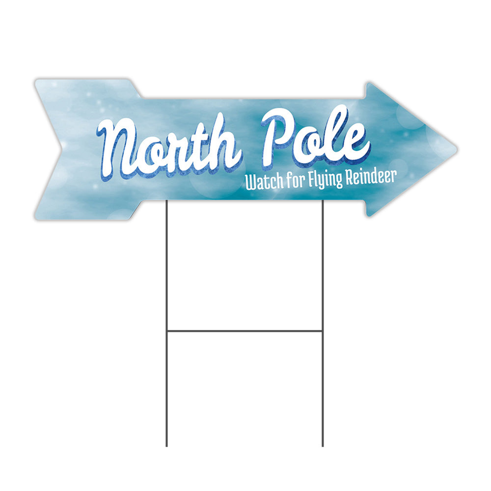 North Pole Arrow Sign