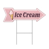 Ice Cream Arrow Sign