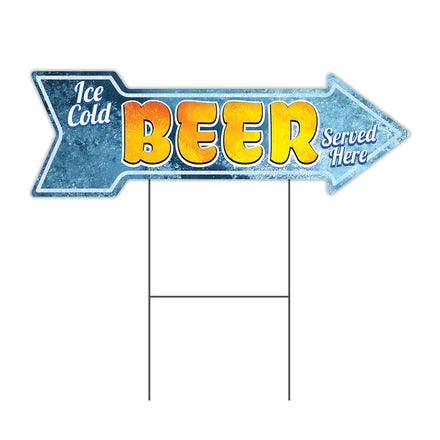 Ice Cold Beer (2) Arrow Sign