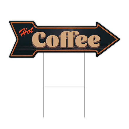 Hot Coffee Arrow Sign