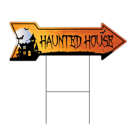 Haunted House Arrow Sign