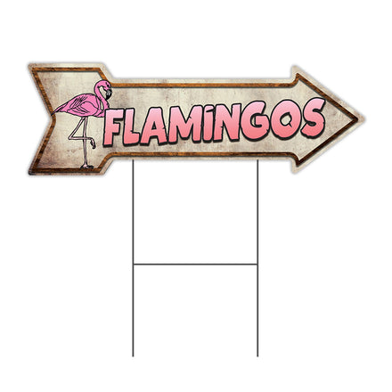 Flamingos Arrow Sign