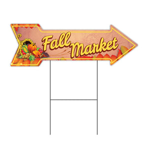 Fall Market Arrow Sign