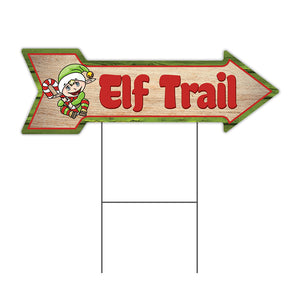 Elf Trail Arrow Sign