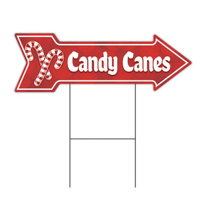 Candy Canes Arrow Sign