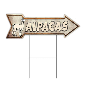 Alpacas Arrow Sign