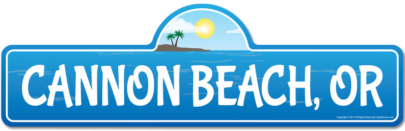 Cannon, OR Oregon Beach Street Sign