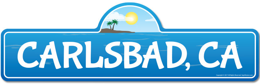 Carlsbad, CA California Beach Street Sign