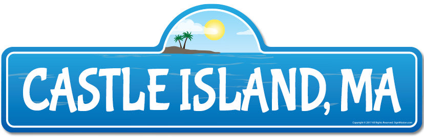 Castle Island, MA Massachusetts Beach Street Sign