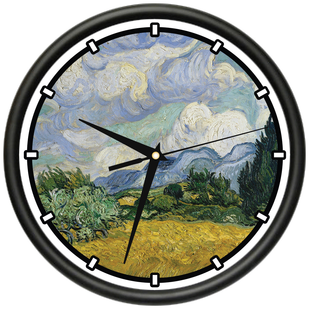 Wheatfield With Cypresses