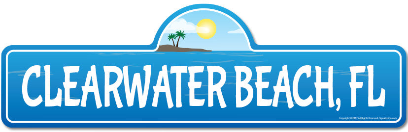 Clearwater, FL Florida Beach Street Sign