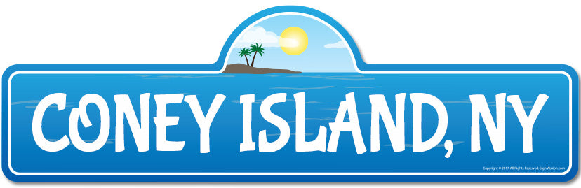 Coney Island, NY New York Beach Street Sign