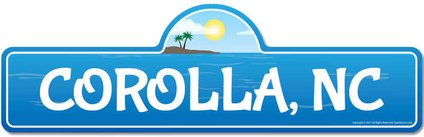 Corolla, NC North Carolina Beach Street Sign