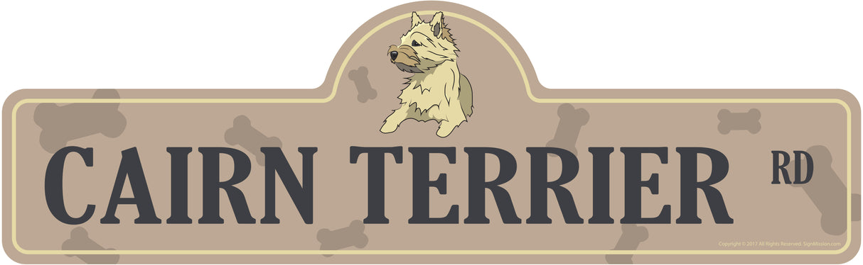 Cairn Terrier Street Sign