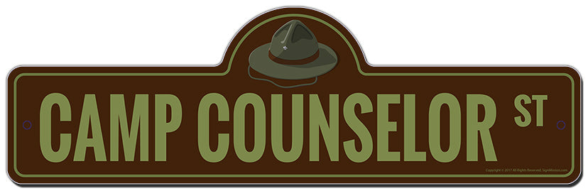 Camp Counselor Street Sign