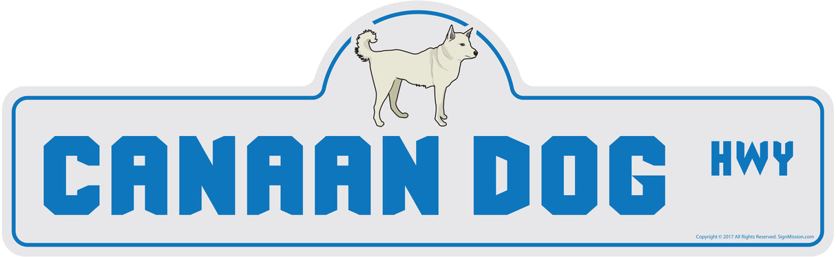 Canaan Dog Street Sign