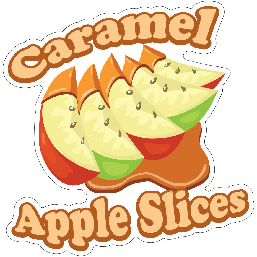 Caramel Apple Slices Die-Cut Decal