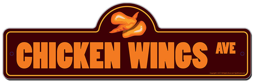Chicken Wings Street Sign