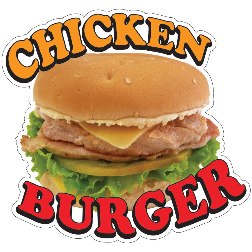 Chicken Burger Die-Cut Decal