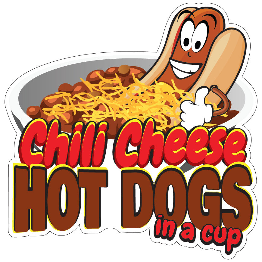 Chili Cheese Hot Dogs Die-Cut Decal