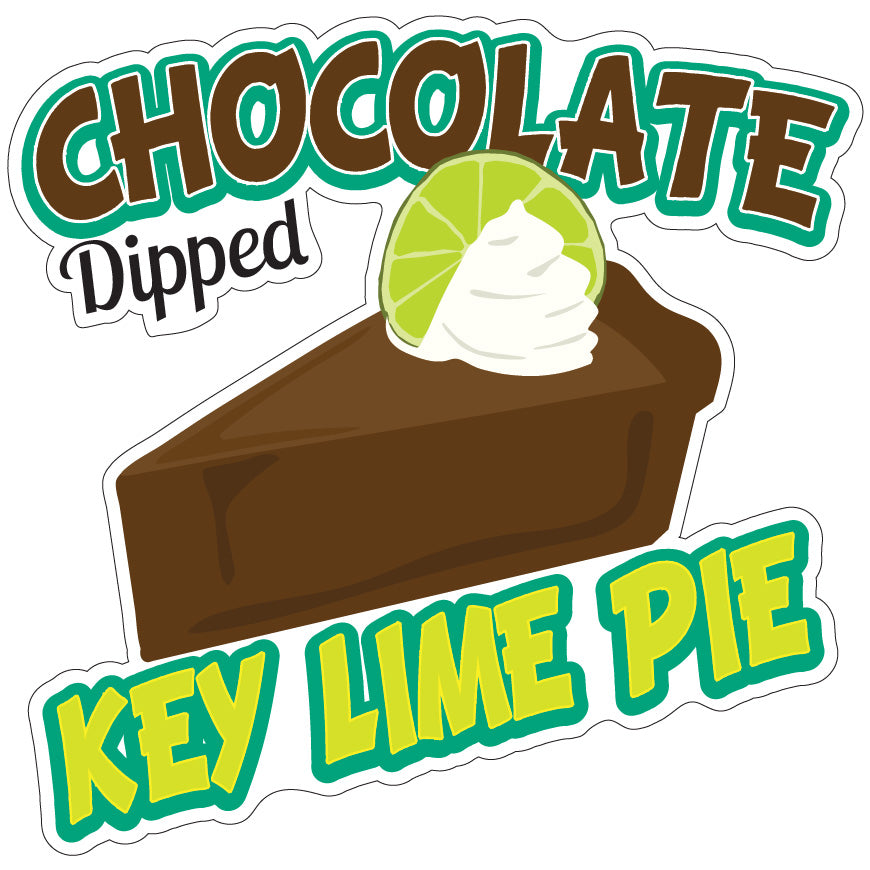 Chocolate Dipped Key Lime Pie Die-Cut Decal
