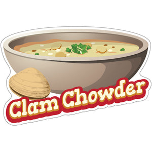 Clam Chowder Die-Cut Decal