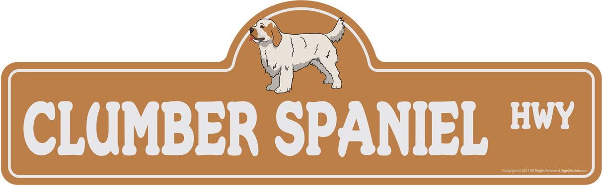 Clumber Spaniel Street Sign