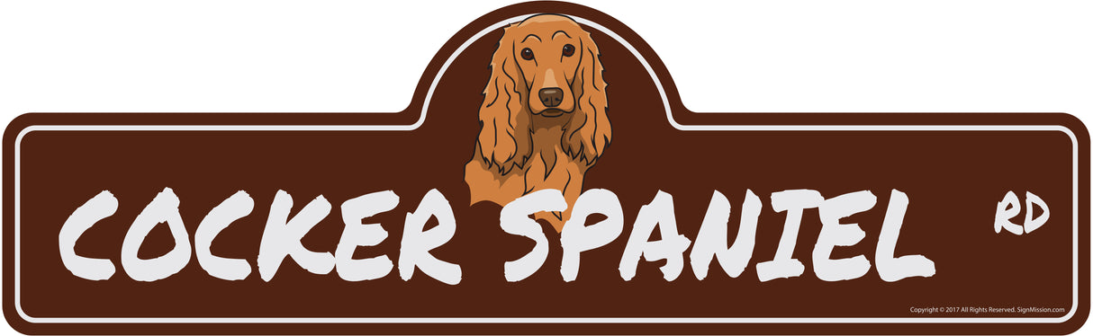 Cocker Spaniel Street Sign