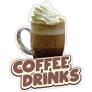 Coffee Drinks Die-Cut Decal