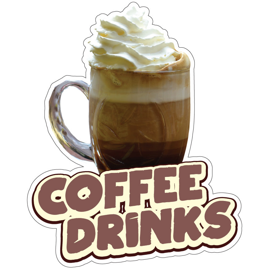 Coffee Drinks Die-Cut Decal