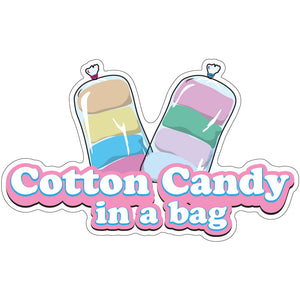 Cotton Candy In A Bag Die-Cut Decal