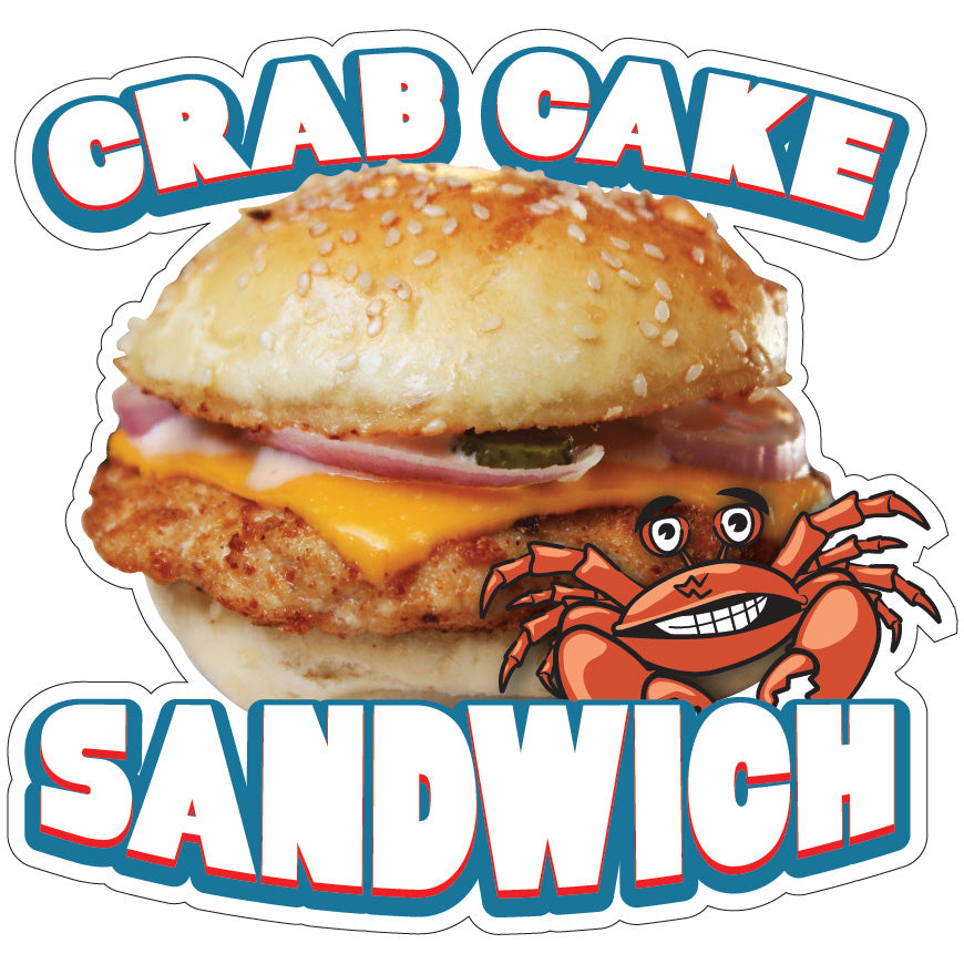 Crab Cake Sandwich Die-Cut Decal