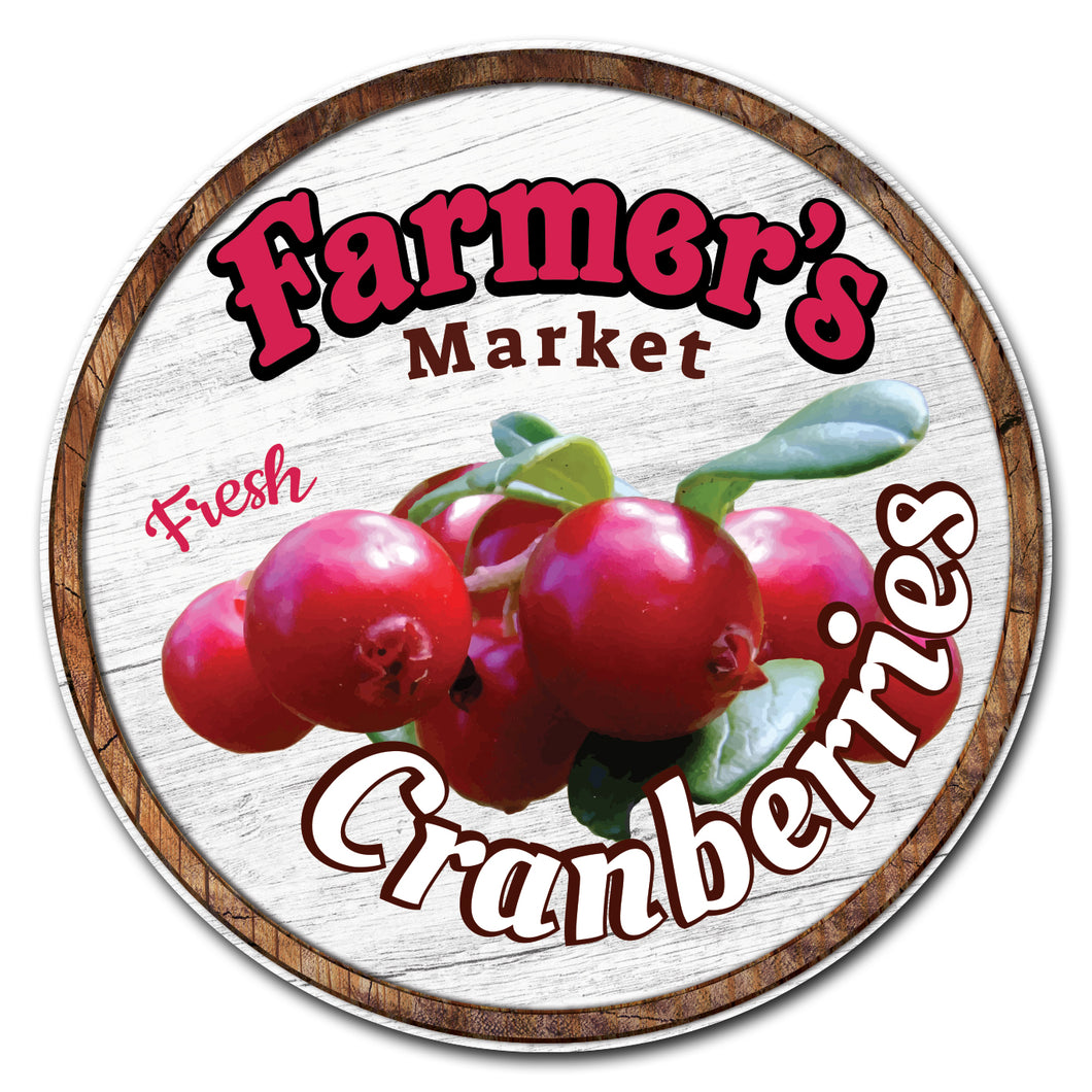Farmer's Market Cranberries Circle
