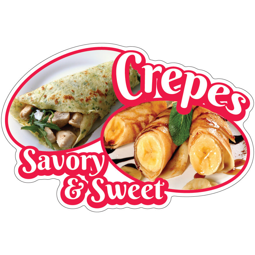Crepes Savory And Sweet Die-Cut Decal