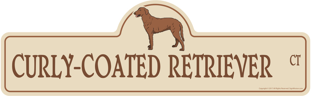 Curly-coated Retriever Street Sign
