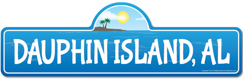 Dauphin Island, AL Alabama Beach Street Sign
