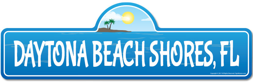 Daytona Beach Shores, FL Florida Beach Street Sign