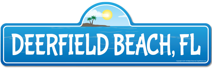 Deerfield, FL Florida Beach Street Sign