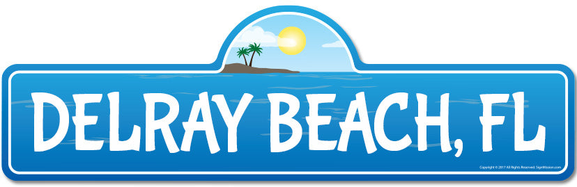 Delray, FL Florida Beach Street Sign