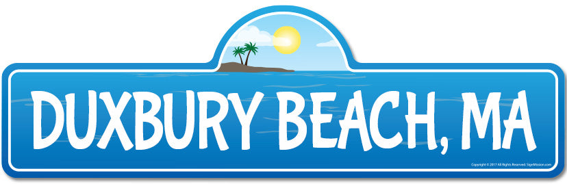 Duxbury, MA Massachusetts Beach Street Sign